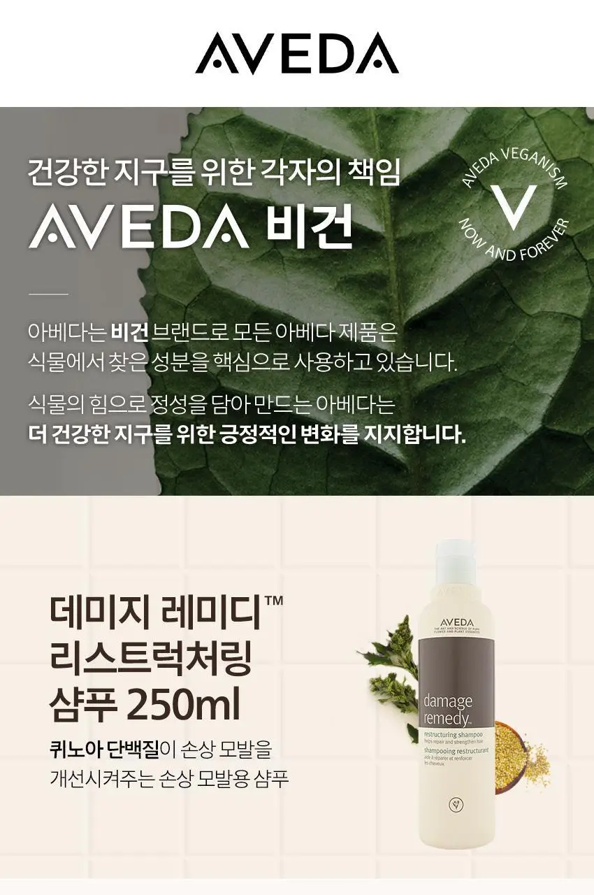 [손상모발용] 아베다 데미지 레미디 리스트럭처링 샴푸 250ml 상세페이지 3